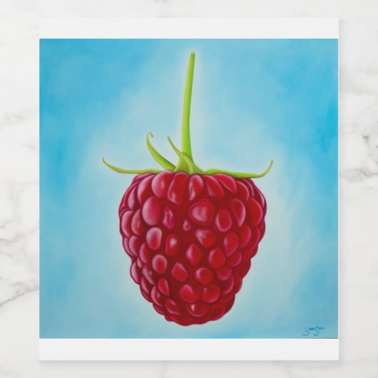 Étiquette Pour Bouteilles De Vin Framboise (Étiquettes simples)