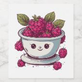 ÉTIQUETTE POUR BOUTEILLES DE VIN FRAMBOISE MIGNONNE (Étiquettes simples)