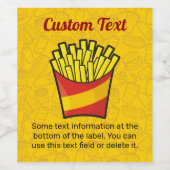 Étiquette Pour Bouteilles De Vin Fries françaises (Étiquettes simples)