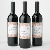 Étiquette Pour Bouteilles De Vin Frontière florale de Boho (Bouteilles)