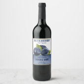 Étiquette Pour Bouteilles De Vin Fruit aux bleuets (Devant)