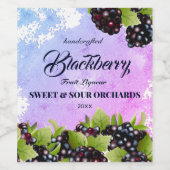 Étiquette Pour Bouteilles De Vin Fruit Blackberry (Étiquettes simples)