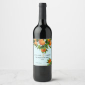 Étiquette Pour Bouteilles De Vin Fruit d'agrumes orange (Devant)