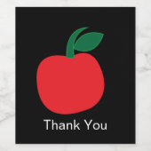 Étiquette Pour Bouteilles De Vin Fruit de pomme (Étiquettes simples)