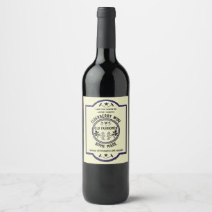Étiquette Pour Bouteilles De Vin Fruit d'Elderberry fait maison