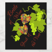 Étiquette Pour Bouteilles De Vin Fruits de la vigne (Étiquettes simples)