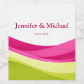 Étiquette Pour Bouteilles De Vin Fuchsia and Lime Green (Étiquettes simples)