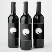 Étiquette Pour Bouteilles De Vin Full Moon Black Cat And Stars (Bouteilles)