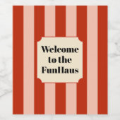 Étiquette Pour Bouteilles De Vin FunHaus Circus Drinks Bar (Étiquettes simples)