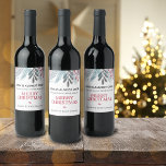 Étiquette Pour Bouteilles De Vin Funny 2023 Is Almost Over Greenery Name Holiday<br><div class="desc">A great gift idea for your friends and family. Watercolor winter greenery on top of the label. "20XX is almost over" and One more time to WINE about it" in classic and modern typography. Add your name to this one of a kind design.</div>