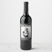 Étiquette Pour Bouteilles De Vin Funny Enseignant Cadeau Vin Étiquette (Devant)
