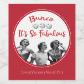 Étiquette Pour Bouteilles De Vin Funny Joueur Bunco Dice Partie (Étiquettes simples)
