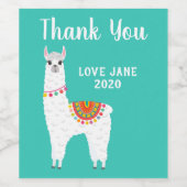 Étiquette Pour Bouteilles De Vin Funy Alpaca llama drama cute animal (Étiquettes simples)