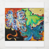 Étiquette Pour Bouteilles De Vin Fusion des saisons (Étiquettes simples)