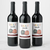 Étiquette Pour Bouteilles De Vin Gagnante de Festive Ugly Sweater (Bouteilles)