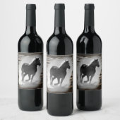 Étiquette Pour Bouteilles De Vin Galloping de Wild Horse (Bouteilles)