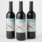 Étiquette Pour Bouteilles De Vin Gannets Elégant Mariage Plage (Bouteilles)