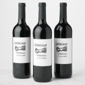 Étiquette Pour Bouteilles De Vin Garçon d'honneur ajouter nom date année gris col n (Bouteilles)