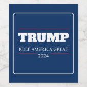 Étiquette Pour Bouteilles De Vin Garder l'Amérique grand vote 2024 (Étiquettes simples)