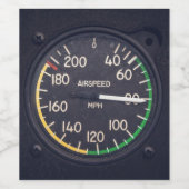 Étiquette Pour Bouteilles De Vin Gauge de l'Airspeed (Étiquettes simples)