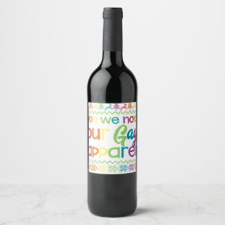 Étiquette Pour Bouteilles De Vin Gay Christmas Drôle LGBT Don We Now Our Gay Appare