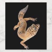 Étiquette Pour Bouteilles De Vin Gecko léopard (Étiquettes simples)
