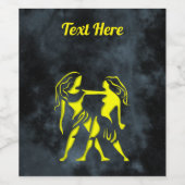 Étiquette Pour Bouteilles De Vin Gemini (Étiquettes simples)