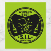 Étiquette Pour Bouteilles De Vin Gendre le meilleur du monde (Étiquettes simples)