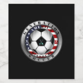 Étiquette Pour Bouteilles De Vin Génération X American Soccer (Étiquettes simples)