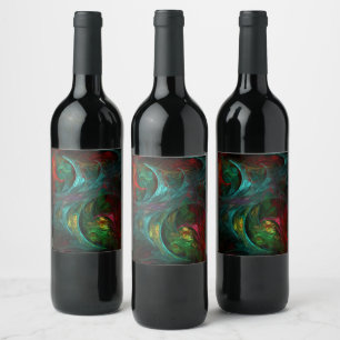 Étiquette Pour Bouteilles De Vin Genesis Nova Art Abstrait