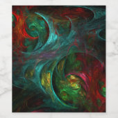 Étiquette Pour Bouteilles De Vin Genesis Nova Art Abstrait (Étiquettes simples)