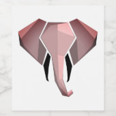 Étiquette Pour Bouteilles De Vin Géométrie Tête d'éléphant (Étiquettes simples)
