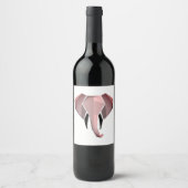 Étiquette Pour Bouteilles De Vin Géométrie Tête d'éléphant (Devant)