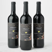 Étiquette Pour Bouteilles De Vin Géométrique dorée (Bouteilles)