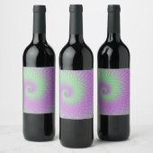 Étiquette Pour Bouteilles De Vin Géométrique Violet et Vert (Bouteilles)