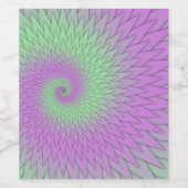 Étiquette Pour Bouteilles De Vin Géométrique Violet et Vert (Étiquettes simples)