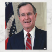 Étiquette Pour Bouteilles De Vin George Bush (Étiquettes simples)