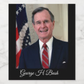 Étiquette Pour Bouteilles De Vin George H Bush (Étiquettes simples)
