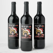 Étiquette Pour Bouteilles De Vin German Shepherd Christmas (Bouteilles)