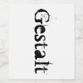 Étiquette Pour Bouteilles De Vin Gestalt (Étiquettes simples)