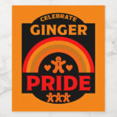 Étiquette Pour Bouteilles De Vin Ginger Haired Pride (Étiquettes simples)