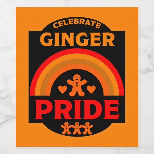 Étiquette Pour Bouteilles De Vin Ginger Haired Pride (Étiquettes simples)
