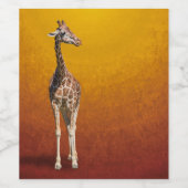 ÉTIQUETTE POUR BOUTEILLES DE VIN GIRAFFE (Étiquettes simples)