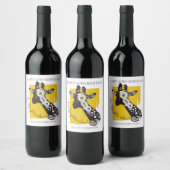 Étiquette Pour Bouteilles De Vin Giraffe Cool Jaune Anniversaire (Bouteilles)