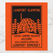 Étiquette Pour Bouteilles De Vin Glamping De Luxe (Étiquettes simples)