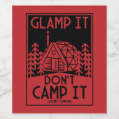 Étiquette Pour Bouteilles De Vin Glamping De Luxe (Étiquettes simples)