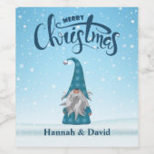 Étiquette Pour Bouteilles De Vin Gnom In Blue Suit (Étiquettes simples)