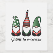 Étiquette Pour Bouteilles De Vin Gnome pour les Holidays (Étiquettes simples)