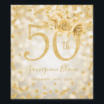 Étiquette Pour Bouteilles De Vin Gold 50th Birthday Floral Glam Lights<br><div class="desc">Elégant design Étiquette de vin 50e Anniversaire avec motif or Floral Glam Lights,  nom personnalisé et texte de date. Impressionnez votre famille et vos amis avec ce design élégant.</div>