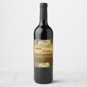 Étiquette Pour Bouteilles De Vin Gold 50th Wedding Anniversary (Devant)